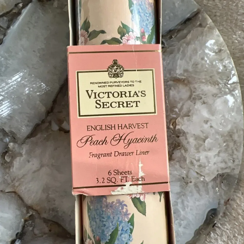 Vtg Victoria’s Secret English Harvest Peach Hyacinth Fragrant Drawer Liner NOS